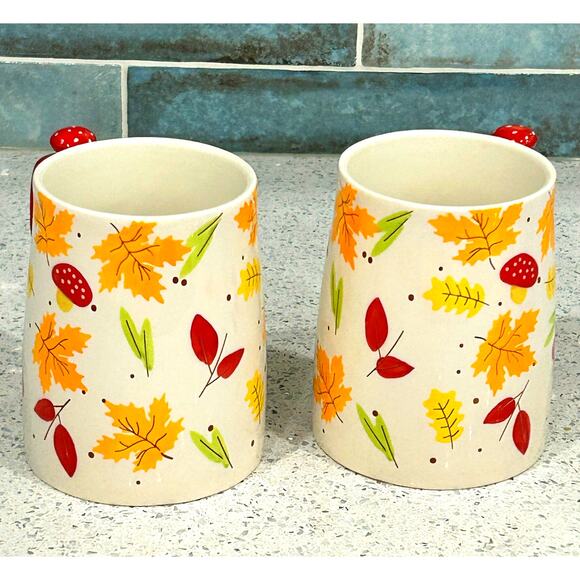 NEW FALL Mushroom & Leaves Coffee Mugs/Cups Lang Design-Garden-CountryCore-16oz - Picture 8 of 8